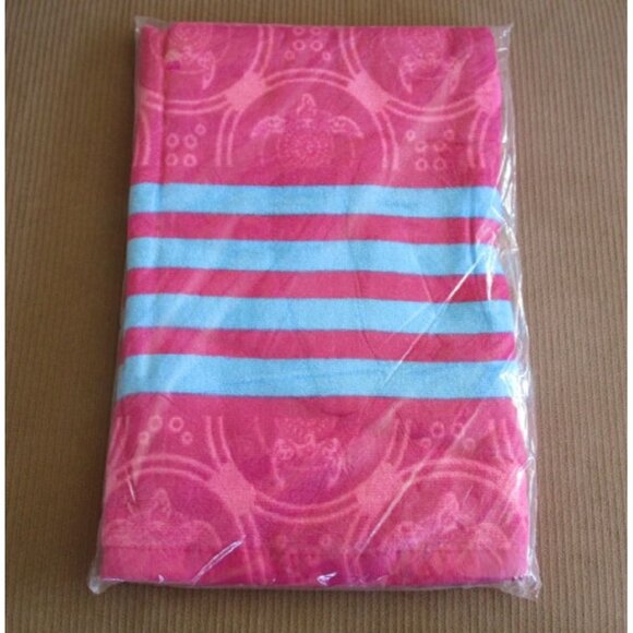 New Pink Rose Sea Turtle Beach Towel Cotton Bath Pool GIFT Turtles Honu Ocean - Picture 4 of 4